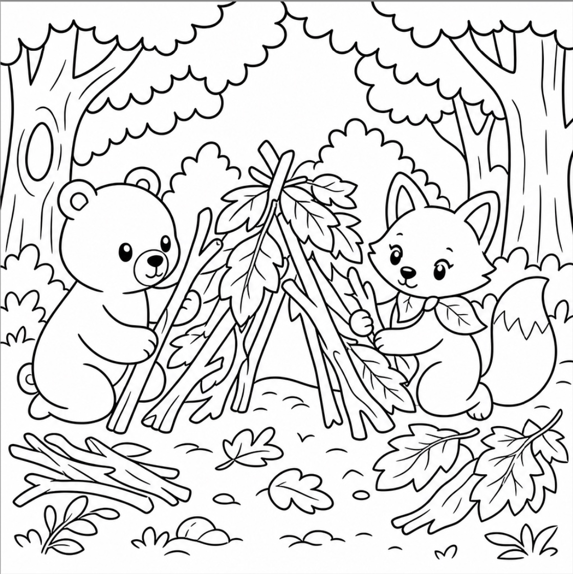 Forest Friends: Whimsical Woods Colouring Book