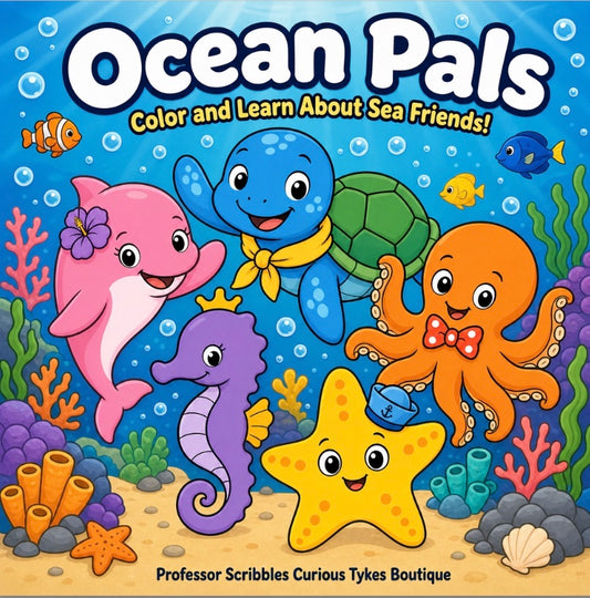 Ocean Pals: Colour and Learn About Sea Friends
