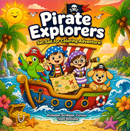 Pirate Explorers Set Sail for Coloring Adventure!