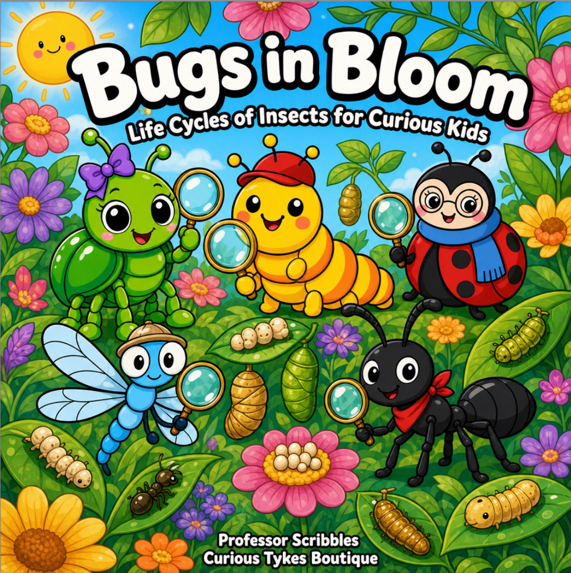 Bugs In Bloom: Life Cycles of Insects for Curious Kids