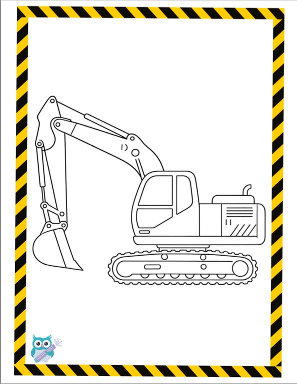 Professor Scribbles Construction Adventure Colouring Book
