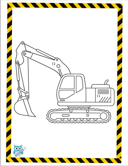 Professor Scribbles Construction Adventure Colouring Book