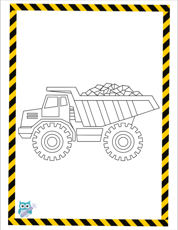 Professor Scribbles Construction Adventure Colouring Book