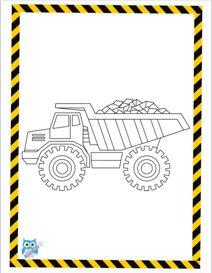 Professor Scribbles Construction Adventure Colouring Book