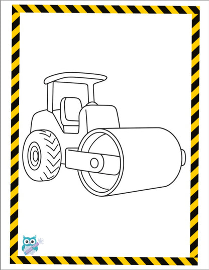 Professor Scribbles Construction Adventure Colouring Book