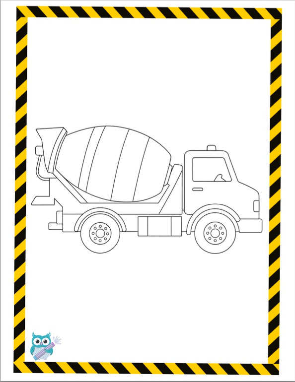 Professor Scribbles Construction Adventure Colouring Book