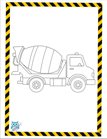 Professor Scribbles Construction Adventure Colouring Book