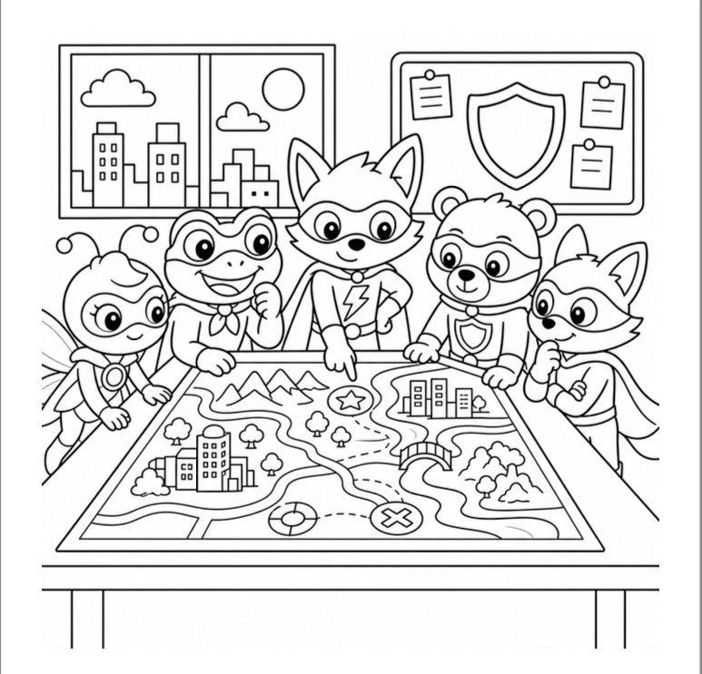 Super Squad Adventures Coloring Book