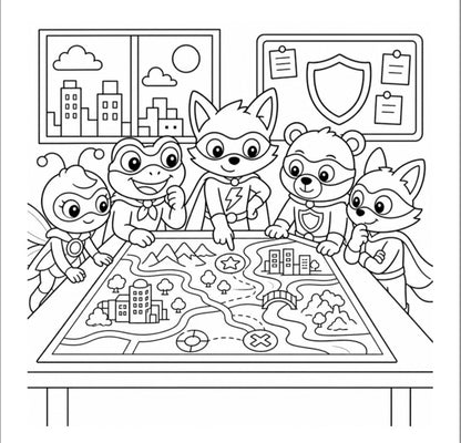 Super Squad Adventures Coloring Book