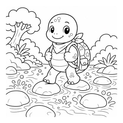 Treasure Map Adventure Coloring Book for Kids