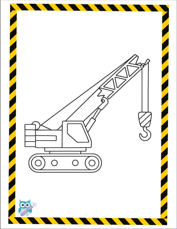 Professor Scribbles Construction Adventure Colouring Book
