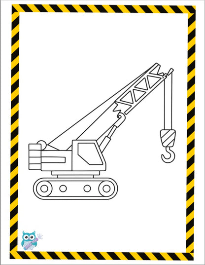 Professor Scribbles Construction Adventure Colouring Book