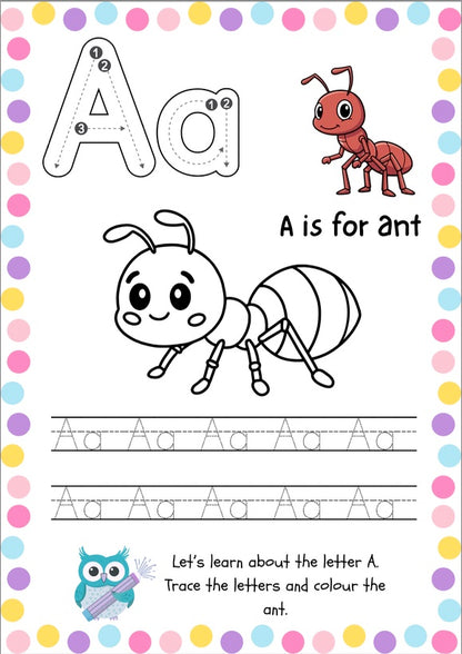 Insect Alphabet Tracing