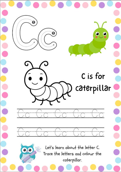 Insect Alphabet Tracing