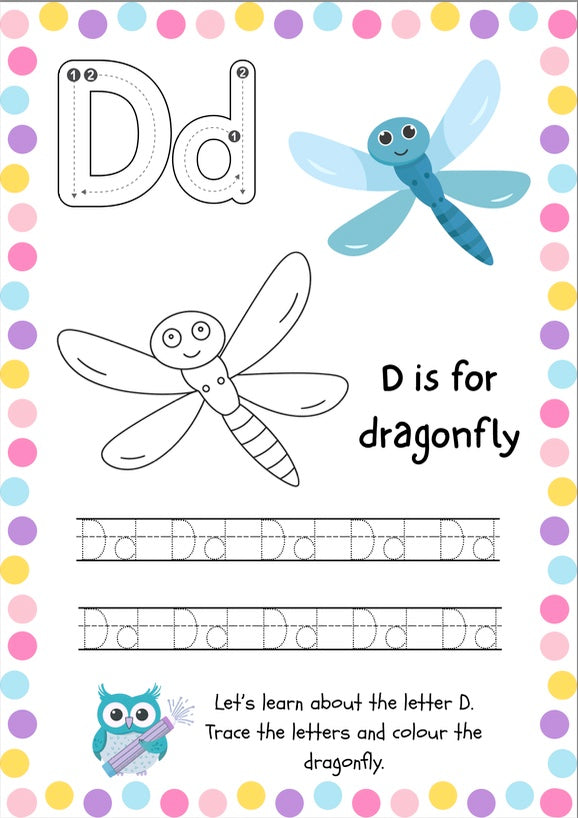 Insect Alphabet Tracing
