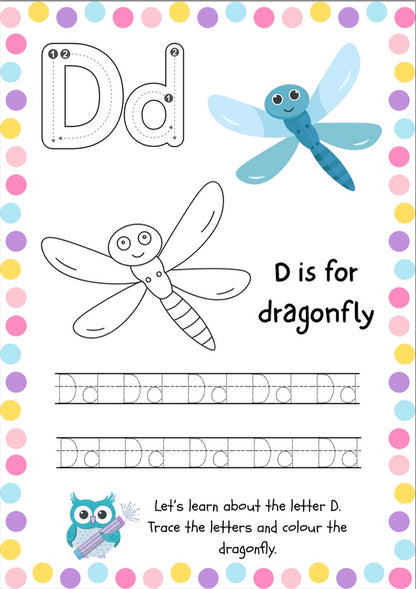 Insect Alphabet Tracing