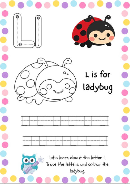 Insect Alphabet Tracing