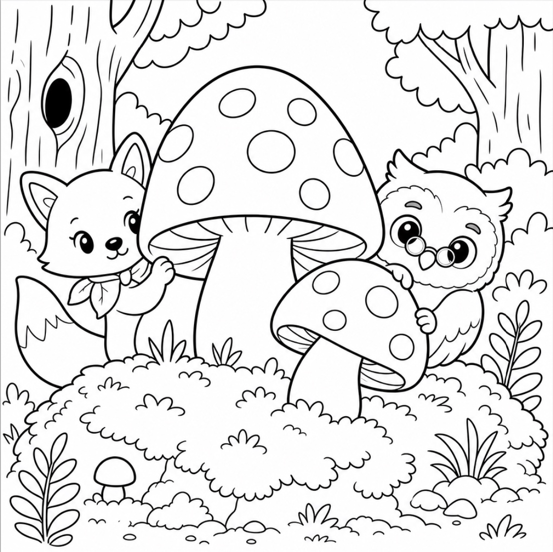 Forest Friends: Whimsical Woods Colouring Book