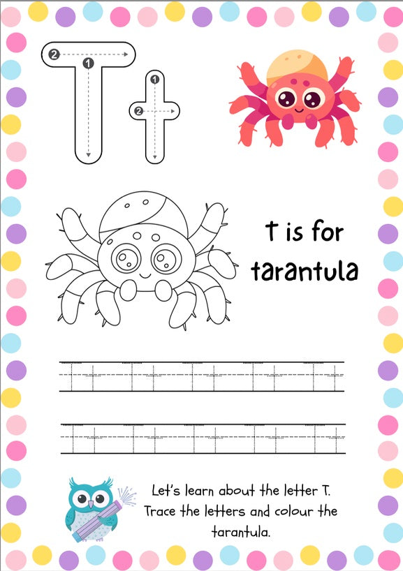 Insect Alphabet Tracing