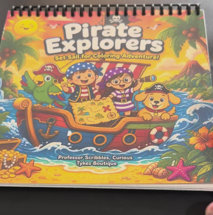 Pirate Explorers Set Sail for Coloring Adventure!